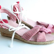 40 Espadryle vintage wiązane