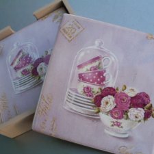 leonardo  2010 angela staehling by art in motion  set of 4 coasters with holder