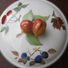 Royal Worcester 1986  ' evesham vale '  unikatowy  duży pojemnik z przykrywką