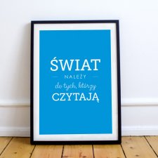 A4 Plakat książkowy - 06 Świat BLUE