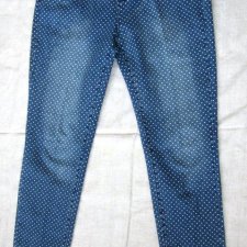 Granatowe dżinsy w kropeczki, Camaieu rozm. 42