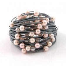 Bransoletka lniana Nisimi STAL SZLACHETNA - Len