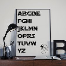 Plakat Alfabet z księzycem