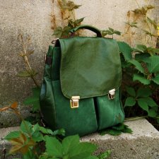 LILITH CHIMERA plecak/torba zielona skóra