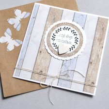 kartka ślubna :: handmade :: rustic VI