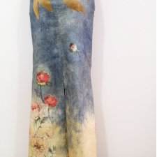 malowany dżins unikatowa spódnica vintage