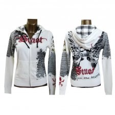 Ed Hardy SMET Biała Czarna Bluza M L z USA