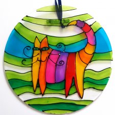 Witrażyk z kiciusiem