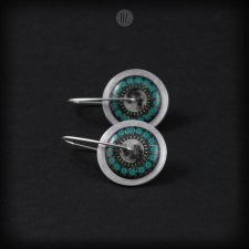 Circles Mini Moon Ocean Mandala krótkie kolczyki