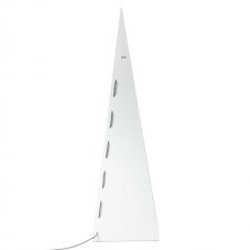 Geometryczna podłogowa lampa stalowa ARROW BIG biała