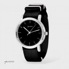 Zegarek, bransoletka - Simple elegance, czarny - czarny, nato