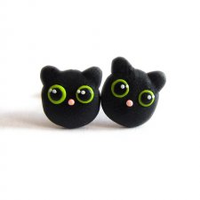 Kolczyki Czarne Koty