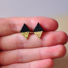KOLCZYKI KITE MINI BLACK & GOLD
