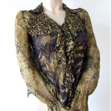 Cynthia Steffe jedwabna bluzka w panterkę jedwab