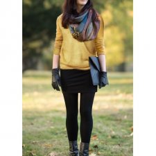 H&M 34 miodowy cieniutki moher
