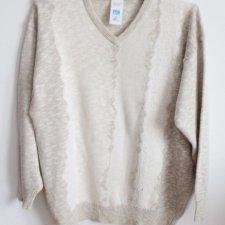 PLUS SIZE sweter beż krem