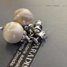 SREBRO Kolczyki krzemien pasiasty z SANDOMIERZA