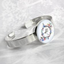 nostalgie:: oryginalna bransoleta z romantyczną grafiką w szkle na prezent