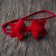BUTTERFLY BOW Opaska  do włosów RED