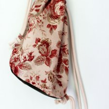 Plecak bawełniany, worek100% bawełna Róże Vintage.