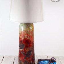 Lampa ceramiczna Ptaszki Raku