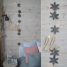 Girlanda z filcowymi śnieżynkami