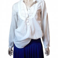 Zara XS biała koszula boho luźna