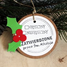 Zatwierdzone przez Mikołaja - bileciki do prezentów