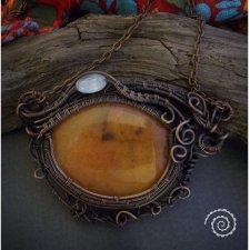 Wisior dragon eye wire wrapping