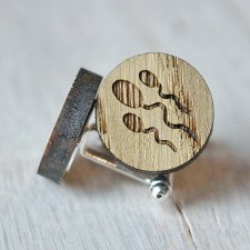 Dębowe spinki do mankietów BARDZO MĘSKIE