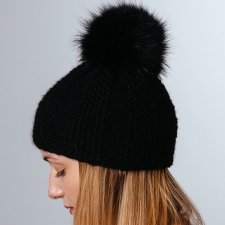 Czapka z futerkiem z lisa