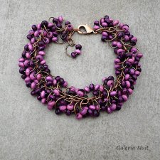 Kolory fioletu - lekka bransoletka z drewna