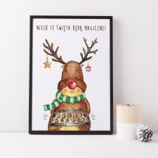 Plakat "Pan Renifer" z napisem, format A3
