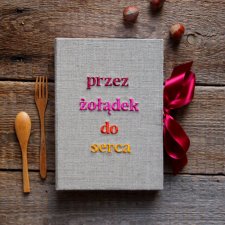 Twój przepiśnik personalizowany haftowany lniany notes notatnik kulinarny na przepisy