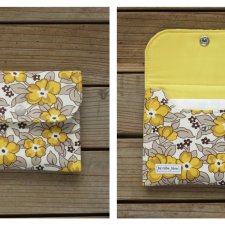Etui na podpaski / maseczki - Kwiaty Żółte