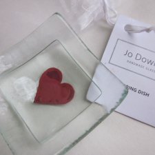 JO DOWNS HANDMADE GLASS - EARRING DISH - Artystyczne  naczynko na podręczne kolczyki, bądź zaręczynowy pierścionek  ☺