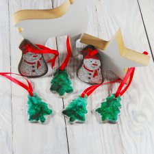 Ceramiczne bałwanki i choinki - zawieszki choinkowe Boże Narodzenie