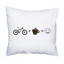 poduszka. Rower + kawa + uśmiech