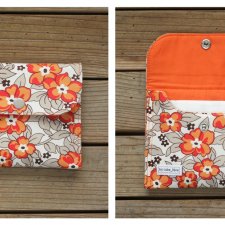 Etui na podpaski - Kwiaty Pomarańczowe