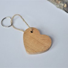 Drewniany breloczek serce, serduszko z drewna