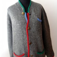 WEŁNIANY kardigan Z LAMÓWKAMI