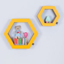 Półka na książki zabawki HEXAGON ecoono | żółty