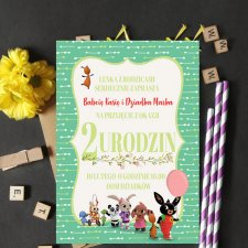 ZAPROSZENIE NA URODZINY BUNNY BING REZERWACJA