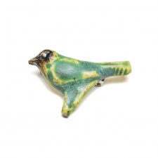 Broszka ceramiczna ptak