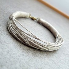 Len naturalny - bransoletka
