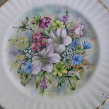 Royal VALE - WINTER - Flowers  of the Season-DUŻY 27 CM średnicy porcelanowy talerz kolekcjonerski