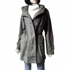 Benetton 34 36 kurtka puchowa parka khaki 2 w 1