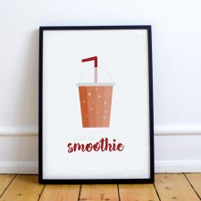 A4 Plakat MNIAM - smoothie truskawkowe