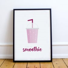 A4 Plakat MNIAM - smoothie malinowe