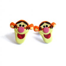 Pomarańczowe Kolczyki Tygryski